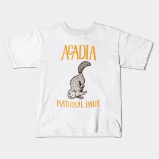 Acadia National Park: Falling Beaver Kids T-Shirt